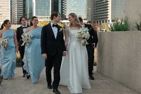 Sarah & Sam wedding film at State Library of Queensland by Sean Harman